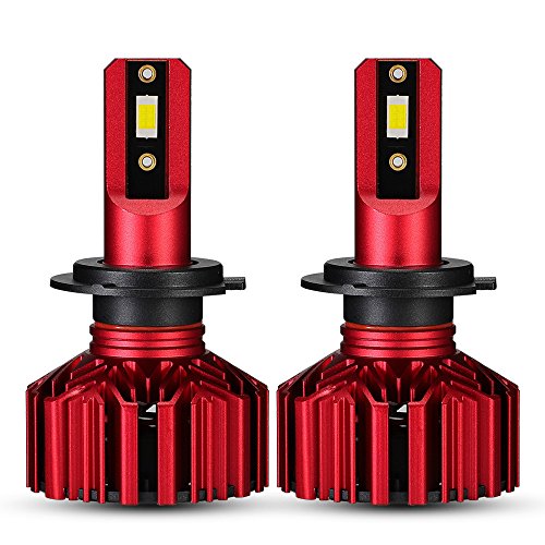 NOVSIGHT Ampoule LED Voiture Une Paire 60w 10000 Lumen H1 H4 H7 Prises Fit pour Camion Silencieux Ventilateur IP68 Etanche Garantie 2 Ans (H7) Cover