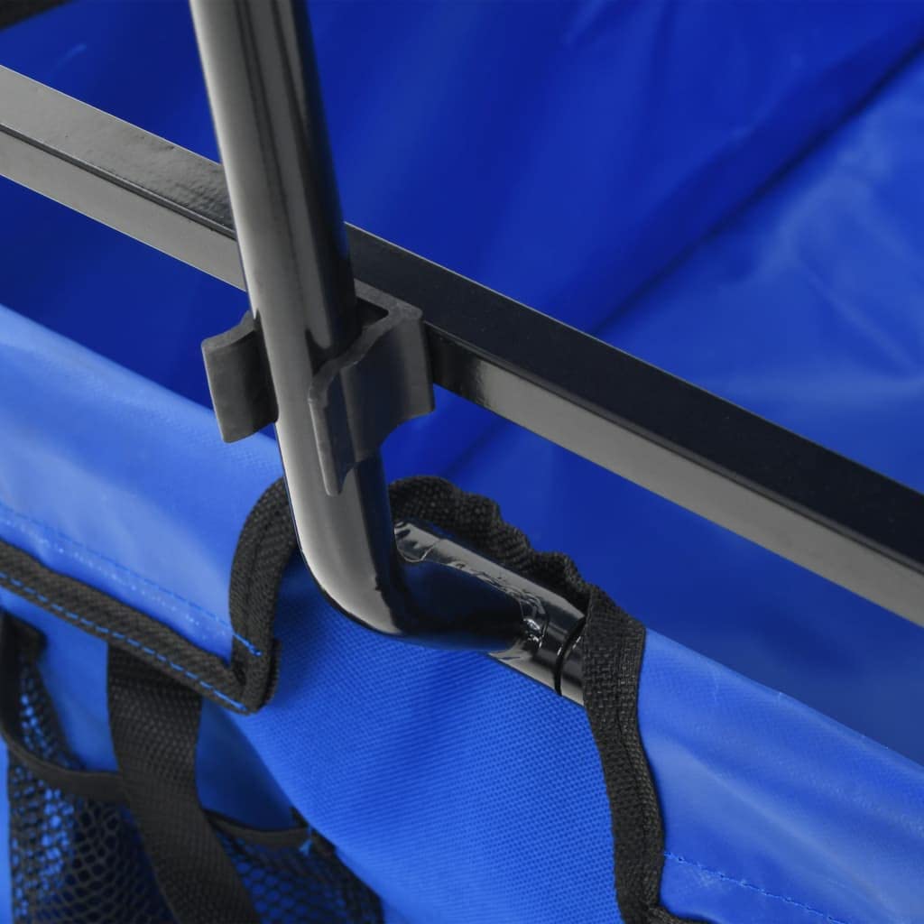 Genérico Carrito de Mano Plegable de Acero con Capota Azul,Bricolaje,Herramientas,Carretillas de carga-147590
