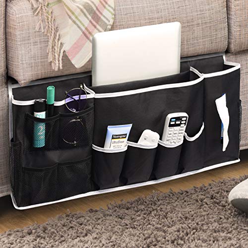 Titan Mall Bedside Caddy Bedside Organizer with 14 Pockets Bed Caddy Bed Pocket Bedside Storage Organizer for Remotes,Magazines,Phone,Glasses
