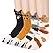 Zuimei 4 Pairs Fluffy Socks for Women and Girls,Cute Cat Paw Pattern Cozy Socks Winter Warm Fuzzy Sock