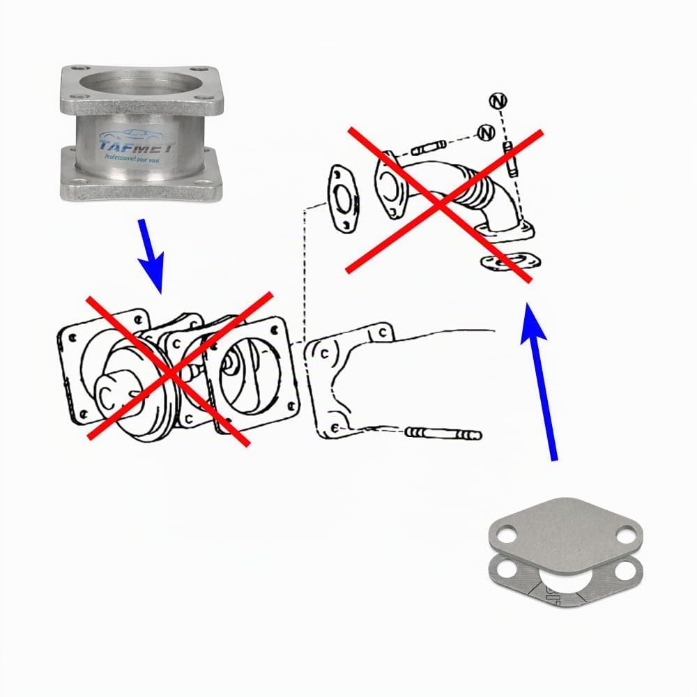 AGR Kit de retrait de tuyau de rechange pour Toyota Land Cruizer 100 4.2 TD HDJ100 1HD-FTE