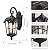 JOKAONOTL Dusk to Dawn Outdoor Wall Lights 17.1" H Exterior Lighting Fixtures Black Porch Light Waterproof Roman Wall Lantern with Water Ripple Glass for House Garage Patio