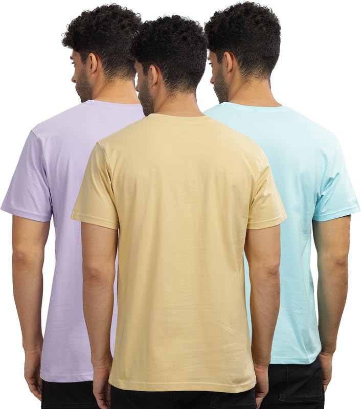 Image of XENOVAURBAN Unisex Regular Cotton Combo of 3 Solid Color Tshirt