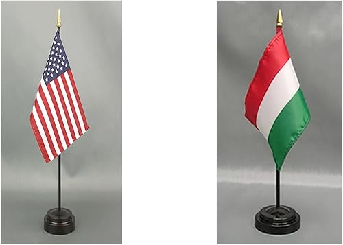 Miniatura 150 de Juego de banderas de escritorio de Afganistán, hecho en Estados Unidos, de rayón de 4 x 6 pulgadas, escritorio de oficina y pequeñas banderas