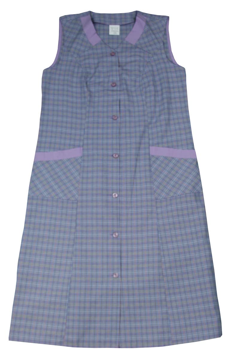 Blouse boutonnée pour femme - En tissu mélangé - À carreaux - Sans manches - Tablier de cuisine, Design 7, 62
