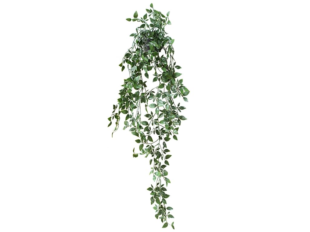 Kellegour Artificial Hanging Plant,Fake Hanging Plants with Pot,Artificial Potted Plant Hanging Vines,Fake Ivy Potted Plants for Home,Decor,Room,Office,Wall,Patio,Table Shelf(34.25inch)