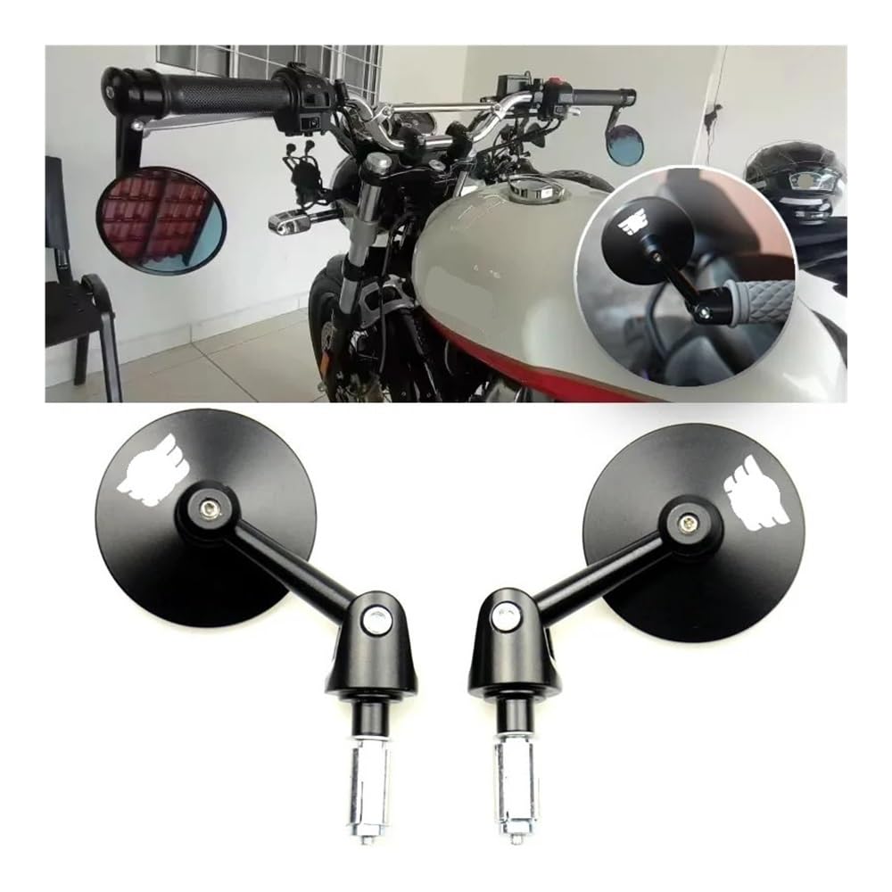 Rétroviseurs D'extrémité De Barre De Moto pour R&oyal Enfield Meteor Classic 350 500 Interceptor 650 CNC, Pointe De Guidon Rétroviseurs Moto