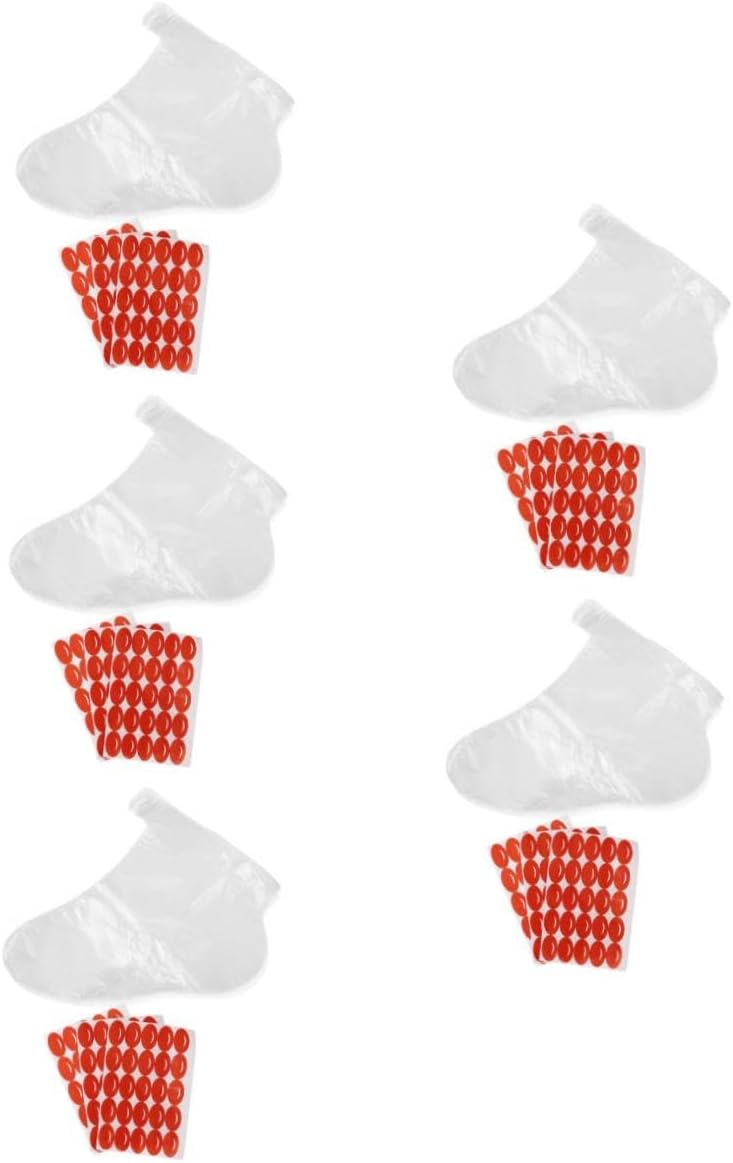 5sets Pads Heel Socks for Dry Cracked Feet Dead Skin Removal Slipper Socks Salon Use Easy to Use
