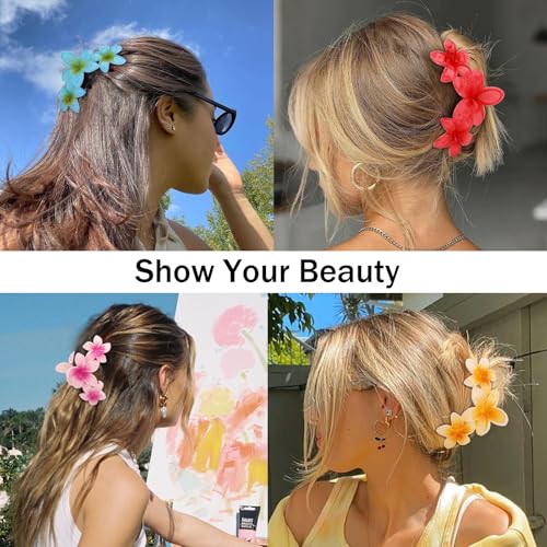 Pinzas para cabello flores 4 piezas para mujer miniatura 5