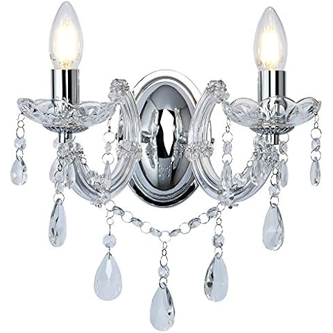 Marie Therese Chrome Crystal Wall Light Cover