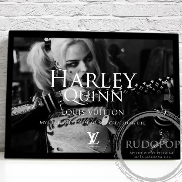 Amazon.co.jp: A2サイズ額装済みハーレイクイン/スーサイド