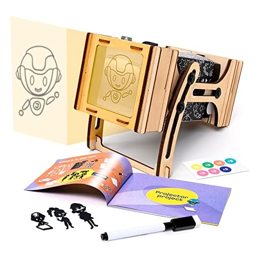 Toy Story Projector Jinnto STEM Building Model Toy Kit for Kids - 3D DIY Mechanical Engineering Project for Children Ages 6-9 - Premium Learning Gift with Slides and Characters