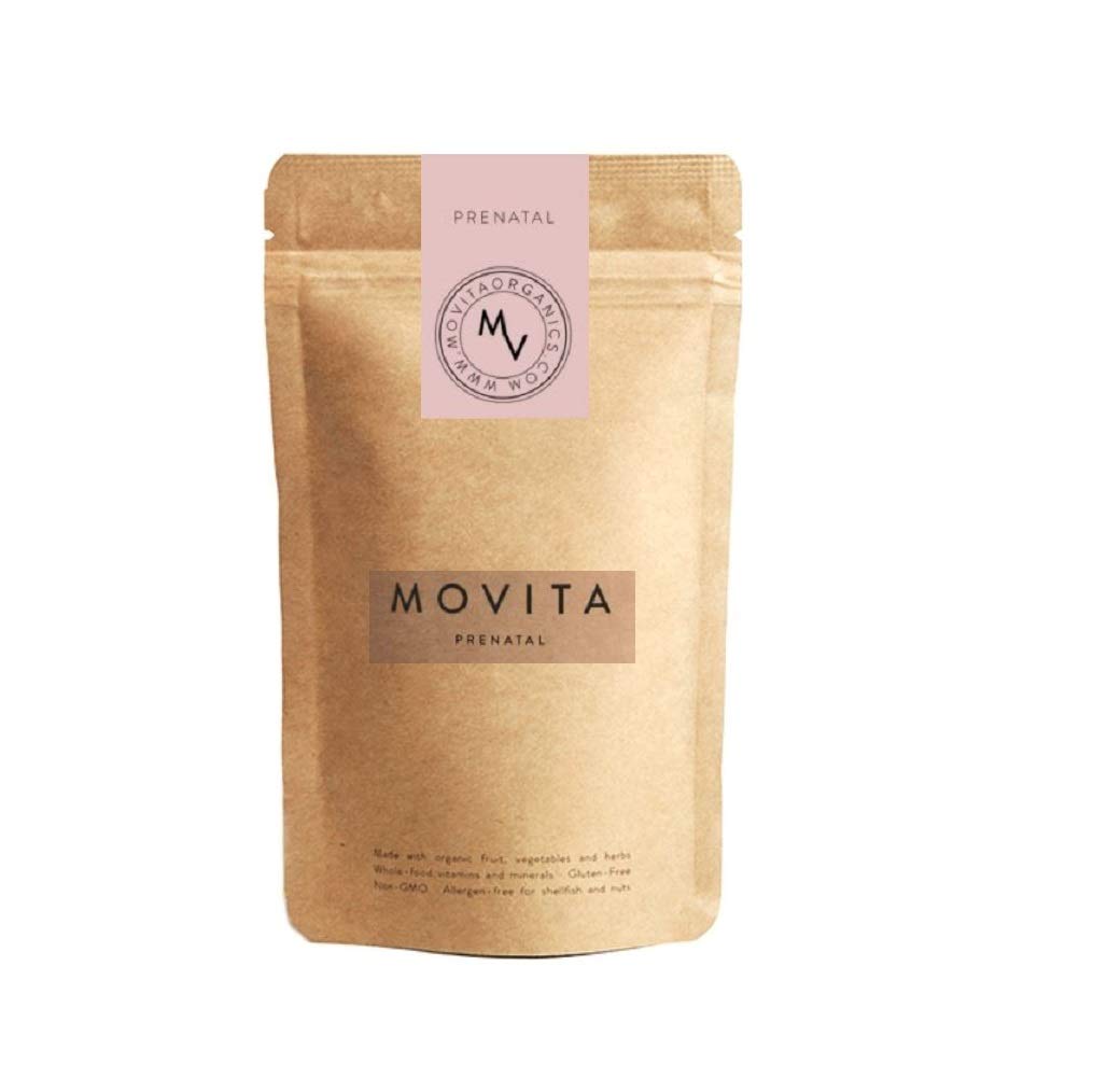 Movita Prenatal Multivitamin – Organic Fermented Whole Foods for Healthy Pregnancy, Fetal Development & Postnatal Support – Vegan, Gluten-Free, Non-GMO, 30-Day Supply (Eco-Friendly Refill Pouch)