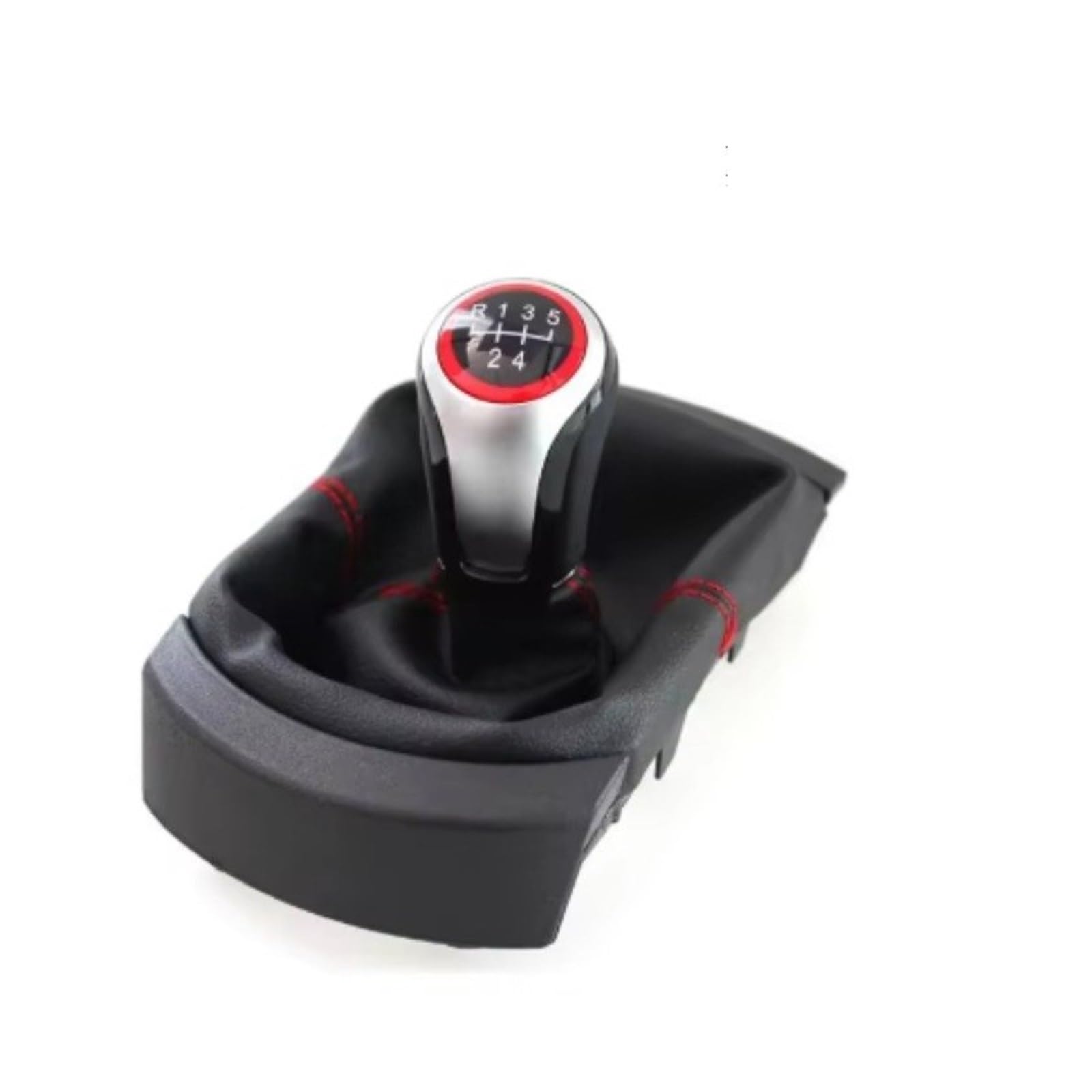 LinQianBhD Car Gear Shift Knob for SEAT Car Manual Transmission Handball Gear Shift Lever Head 5/6 Speed(Red-5-speed)