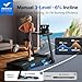 MERACH Foldable Treadmill with Incline, Treadmills for Home Foldable, 6% Incline Treadmill for Heavy People, 0.8-12km/H Walking Pad for Home & Office, Save Space, LED Display, APP