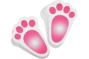KUUQA Easter Bunny Footprints with 40 Pieces for Kids Party