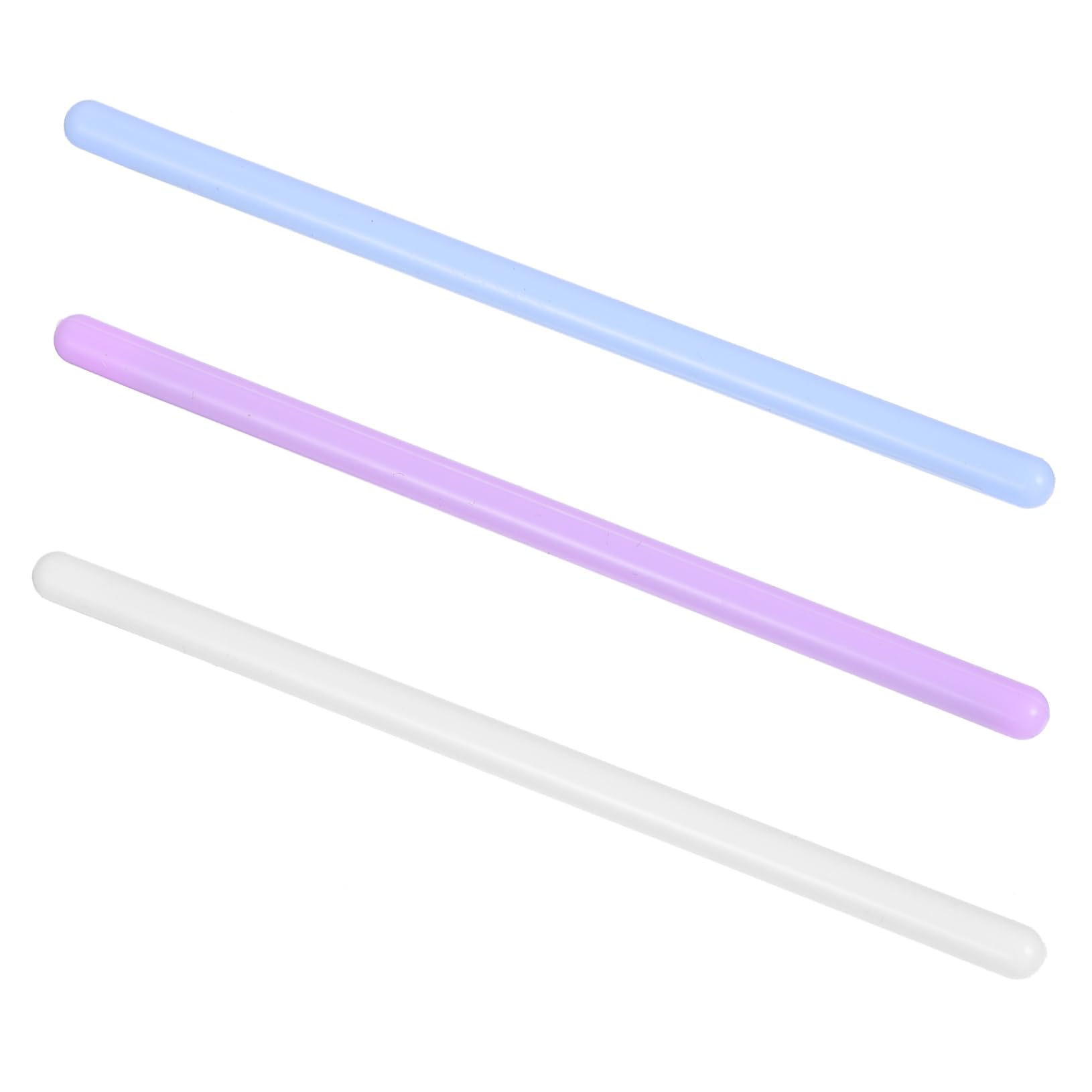 GRIRIW Diy Stirring Rods Kit 3pcs Silicone Facial Mask Cream Mixing Tools Round Shape Non-slip Space-saving for Home Beauty Routine
