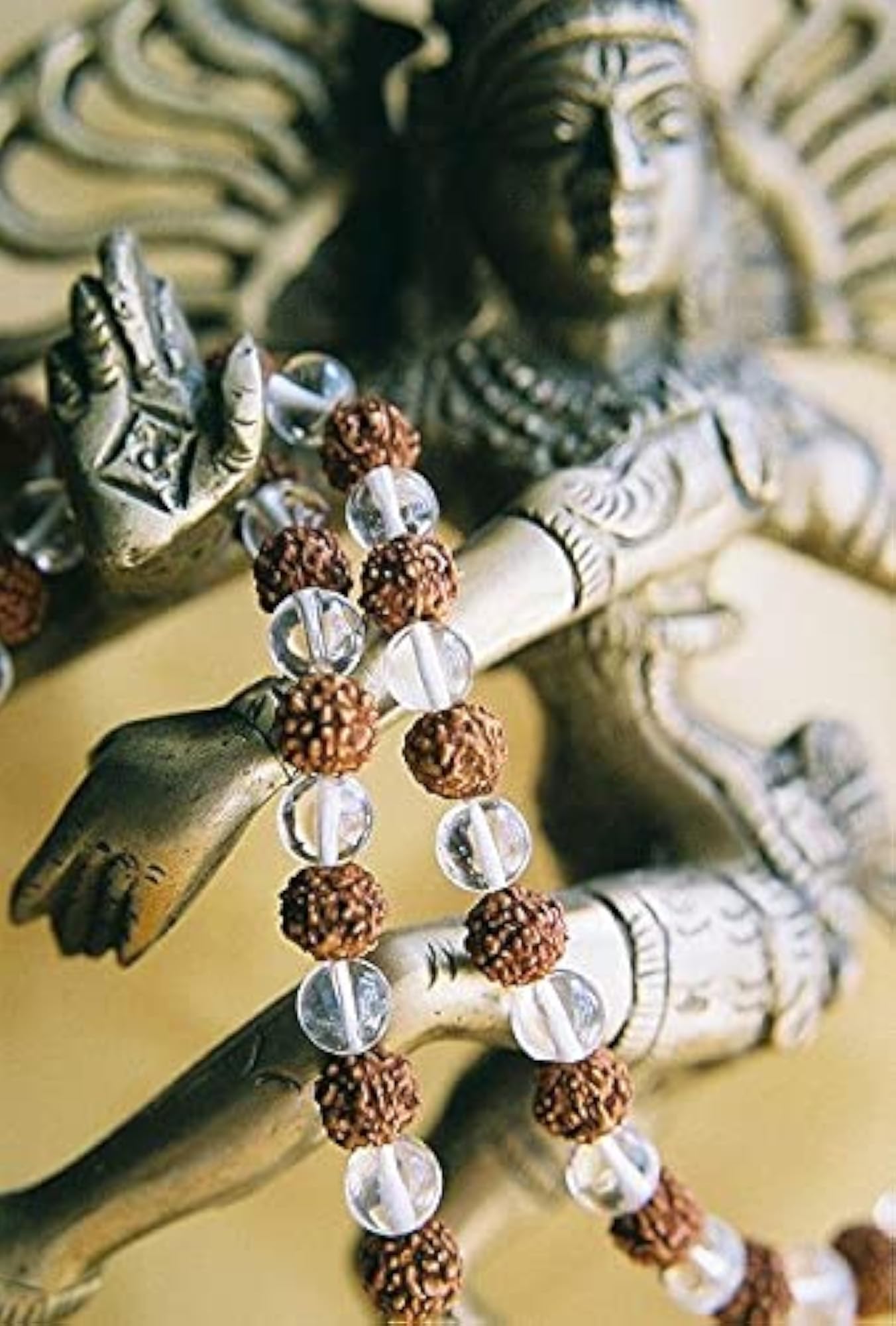 Sphatik with Rudraksha Bead Mala 108 + 1 Bead Rosary