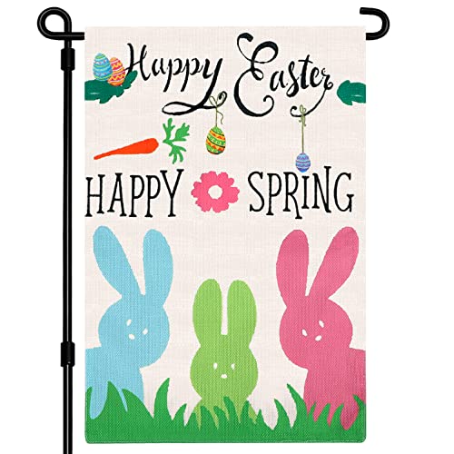 Welcome Easter Garden Flag Spring Garden Flags - Outdoor Decoration Vertical Double Sized Burlap Spring Decors 12 X 18 Inch Welcome Easter Spring Holidays Garden Flag Small Yard Decor For Outdoor #TOP7