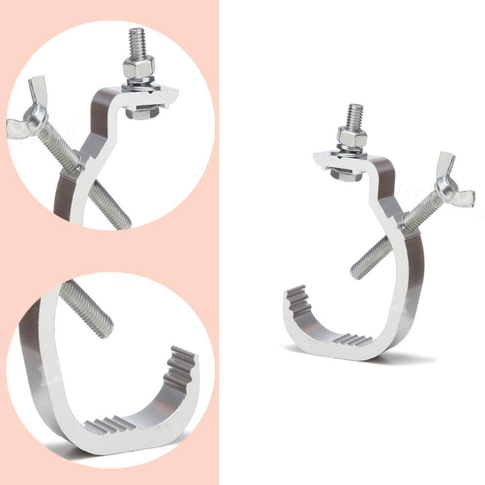 Pinzas para luces de escenario (6 piezas, luces de ganchos, pinza de escenario, malla de fijación de pinza C para proyector de escenario, Dj Clamps para luces