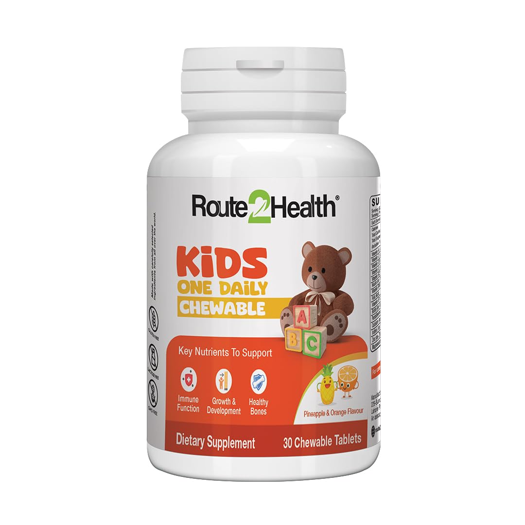 Multivitamins for Kids – 30 Chewable Tablets, Pineapple & Orange Flavor – Essential Nutrients: Vitamins A, C, D3, E, B6, B12, Calcium, Zinc, & Magnesium for Growth & Immunity