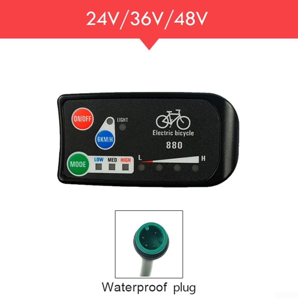 Misuratore di controllo per bicicletta elettrica, 24/36/48 V, display a LED, controllo bici elettrica con display a quattro bit di potenza per KT 880 per KT-LED880