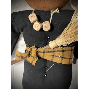   Primitives-Supplies-for-Grubby-Primitive-Rustic-Fall-Halloween-EEK-Pumpkin-Witch-Scare-Crow-Doll-17-for-Holiday-Kitchen-Farhouse-Home-Decor