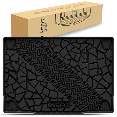 Image of LASFIT Cargo Mat for Ford Bronco 4-Door 2026 2025 2024 2023 2022 2021 | All Weather TPE Cargo Area Protector Custom Fit Full Coverage Trunk Liner Easy Clean Anti-Slip Not Fit Bronco Sport or 2 Door