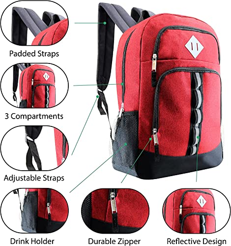 18" Deluxe Wholesale Backpack in 6 Colors - Bulk Case of 12 for Donation, Emergencies, Homeless, Charity4