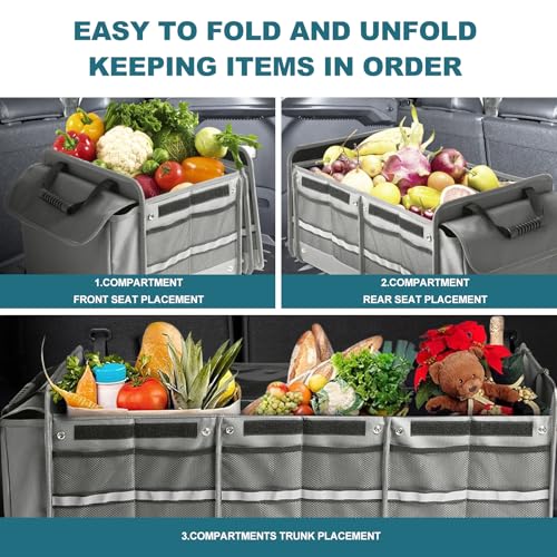 Snuopfy WQCGB-03 Car Trunk Organizer,115L Heavy-Duty Collapsible Car Trunk Storage Organizer thumb #4