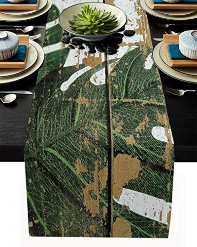 TAOGAN Table Runner Dresser Scarves Cartoon Puppy Dog Dining Table Rrunners Watercolor Painting Runners Decor for Parties Wedding Banquet Kitchen Dining Room Decoration 13" x 36"