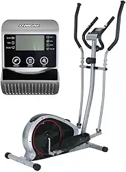 Aparelho Elíptico Magnético Silencioso Semi Profissional com Monitor LCD e Hand Grip – Uso Residencial – 5kg Flywheel – Até 100kg