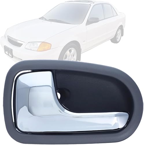 Vista 10 de Auto Parts Avenue APA MA1353113 - Manija de repuesto para puerta interior trasera delantera y trasera, color gris cromado para 1995-2003 Protege