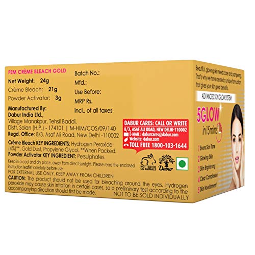 Image of Fem Fairness Naturals Gold Skin Bleach, 24 Gm