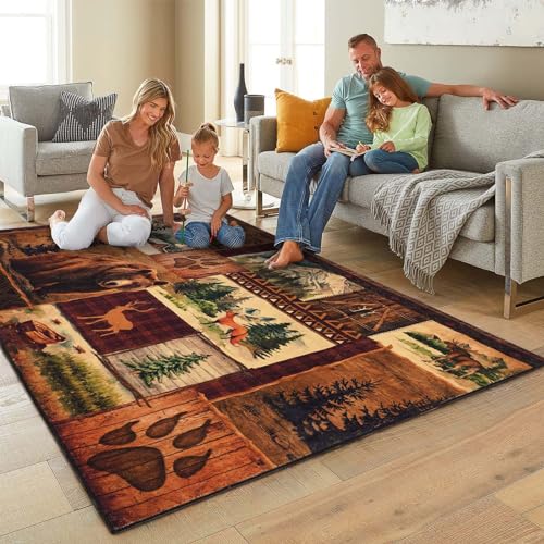 Aspmizfarmhousearearug5x7buffaloplaidlodgebearmoosedeerlivingroomrugswashablerusticcabinwildlifebedroomthrowrugsnonslipfloorcarpetlargebrownvintagecountryhomedecor Urban Country Home Decor Aspmiz farmhouse area rug 5×7 buffalo plaid lodge bear moose deer living room rugs washable rustic cabin wildlife bedroom throw rugs non slip floor carpet large brown vintage country home decor urban country home decor