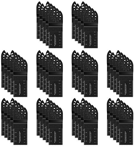 EZARC Multipurpose Titanium Oscillating Saw Blades Kit 4PCS, Quick Release For Metal, Wood, Nails, Screws