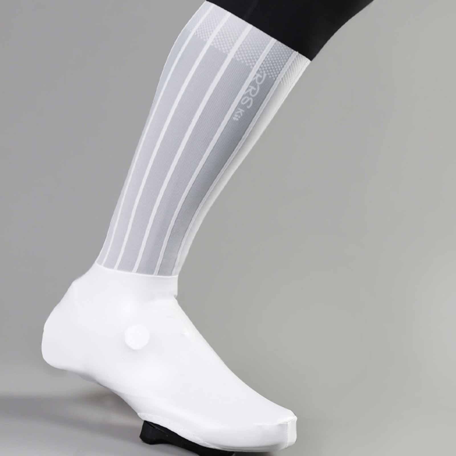 predolo Copriscarpe da ciclismo, copriscarpe da bici, da bicicletta professionali, antivento, lavabili, stivaletti per viaggi, all'aperto, White S