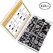 Sutemribor 110PCS Furniture Pad Nails, Black Nail-on Slider Glide Felt Pads with Storage Box for Furniture Chair, Stools and Table Leg Feet, 6 Sizes - 14mm/ 17mm / 20mm / 22mm / 24mm / 28mm