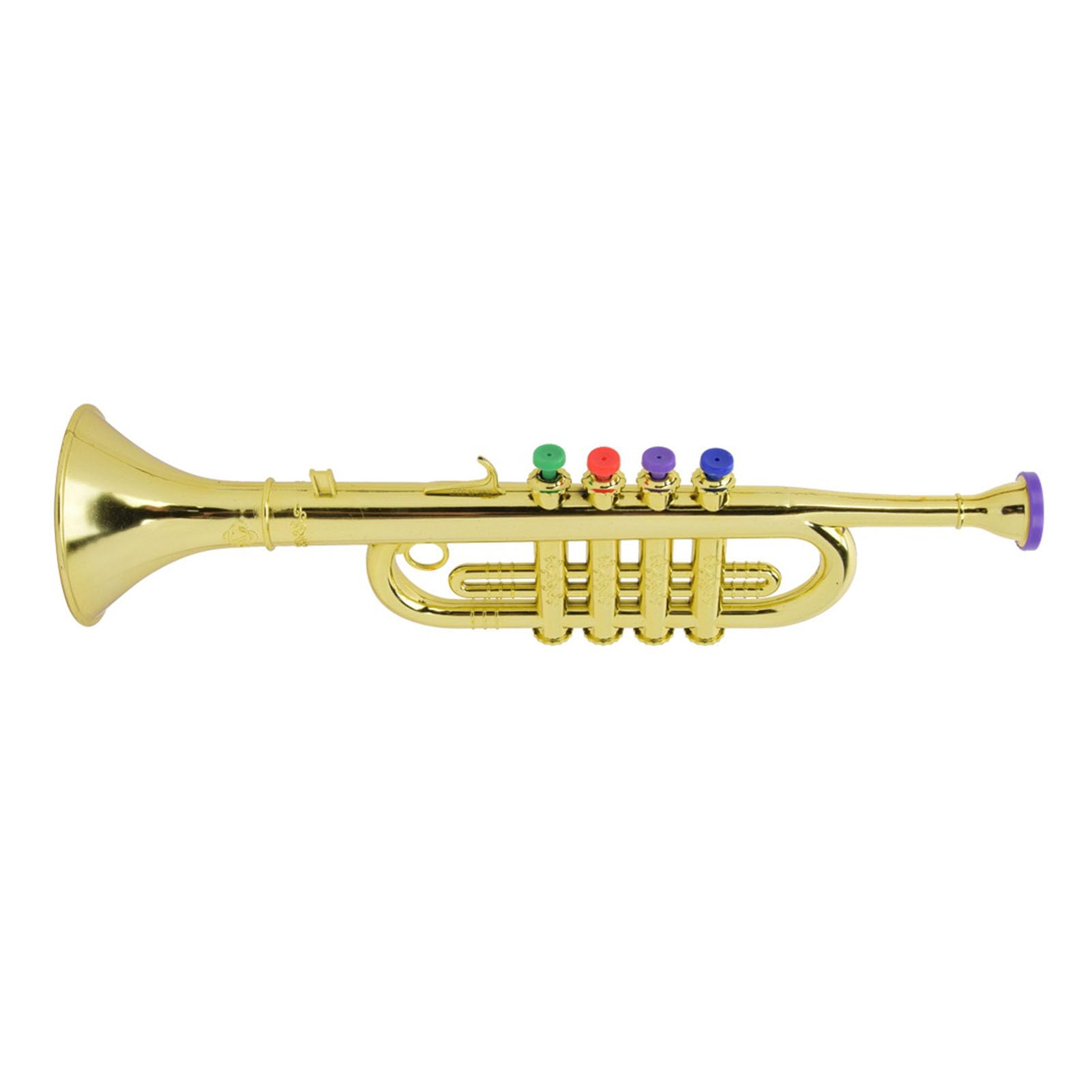 Tnfeeon Kid Trompete Golden Beschichtete Plastik Kinder Vorschulmusik Spielzeug Geschenkwindinstrument für Musikalische Intelligenz Training