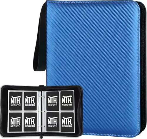 Image of 4 Pocket Card Binder, Premium Zip Trading Card Binder, 400 Double Sided Pocket PU Card Collection Binder, Collector Card Album, Card Folder for MTG, TCG, Sports Cards, Game Cards