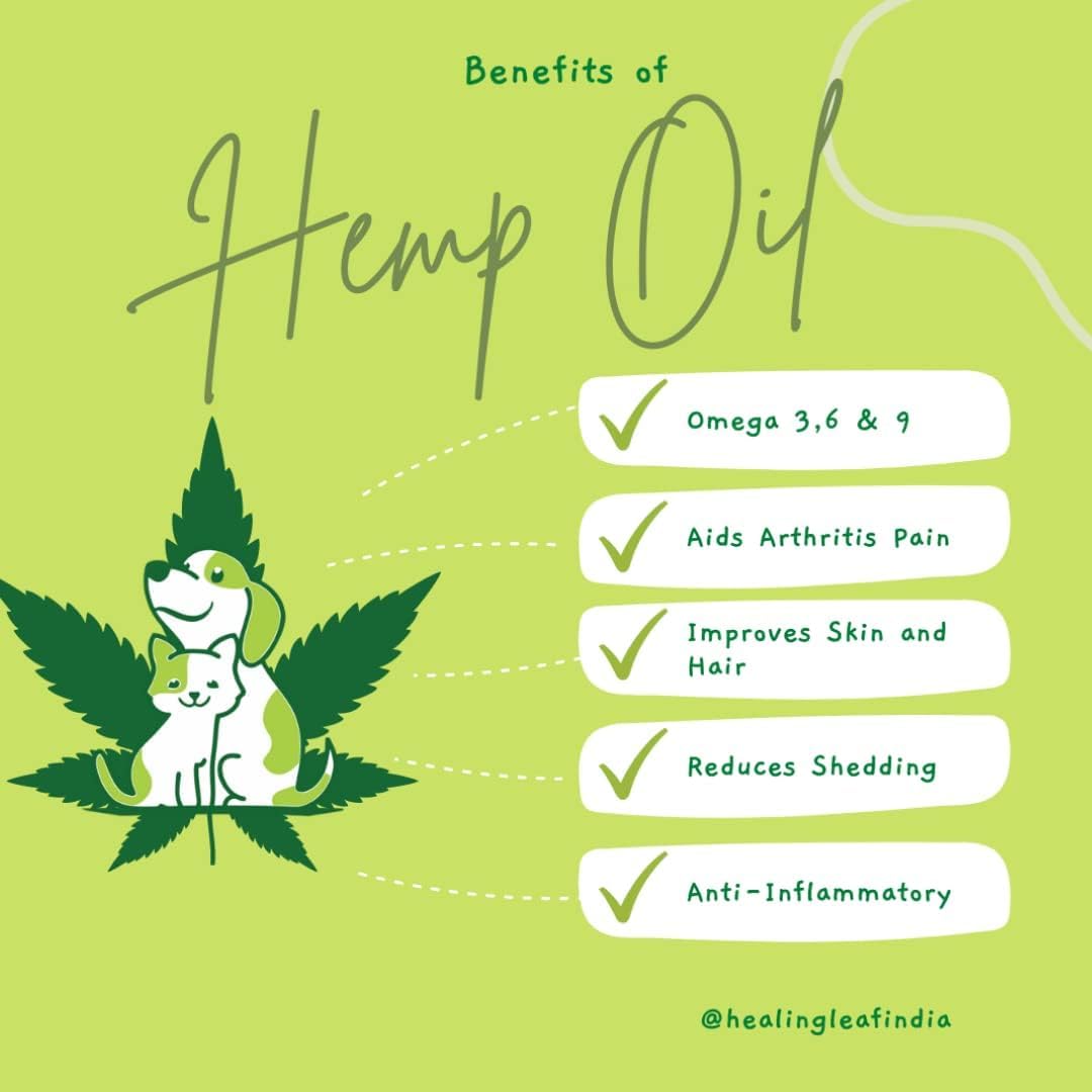 Healing Leaf Combo Hemp Seed Dog Protein Powder Supplement Coat, 100g,Magic Potion Pure Hemp Seed Oil | Organically Grown Benefits Nourish Dog’s Skin and Coat 90 ml 4