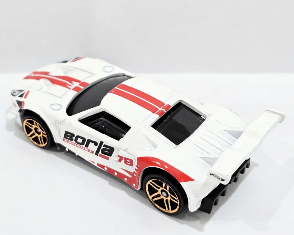 Image of hw Die-Cast 1:64 for Ages 3 and up (Ford GT | HW Modified | White-Red)