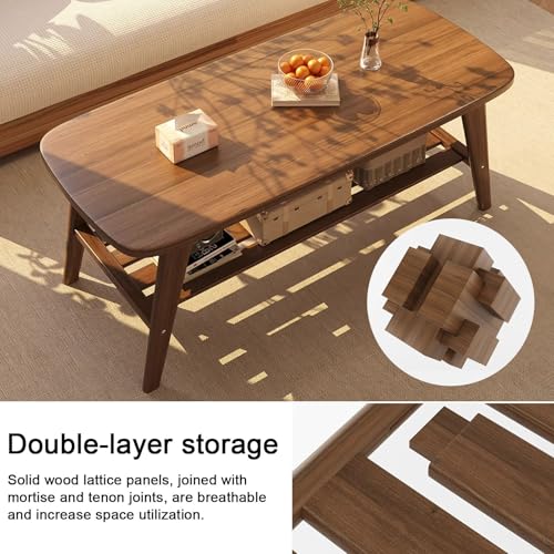 Table basse japonaise de 99cm pour désencombrer les petits salons