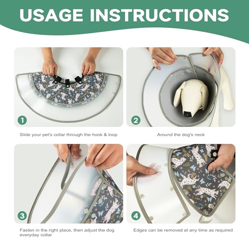 Image of Soft Dog Cone Collar After Surgery,Clear Padded Collar,E-Collars for Dogs to Prevent Licking Wound, Adjustable Dog Recovery Elizabethan Collar XL