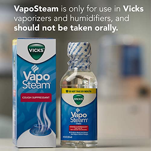 Vicks Vaposteam Medicated Liquid With Camphor, A Cough Suppressant, 8 Oz – Vaposteam Liquid Helps Relieve Coughing, For Use In Vicks Vaporizers And Humidifiers #TOP4