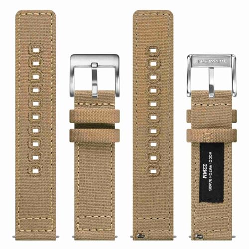 WOCCI Watch Bands, Canvas Fabric, Quick Release, Compatible Watch Lug Width 18mm 19mm 20mm 22mm 24mm - Image 6