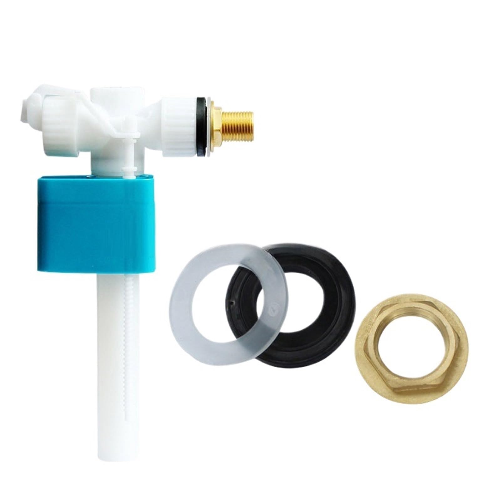 Padgcnor One Color Toilet Flush Valve Toilet Tank Flush Valve Adjustable Flushing System Wc Cistern Downloader Discharge(Inlet Valve-Side A)
