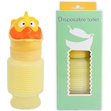 Pee Bottles for Kids Boys Men Women, Adjustable Emergency Urinal 750ml, Portable Leakproof Pocket Toilet for Car, Travel Urinals, Collapsible Urinals Mini Mobile Toilet Potty,1 PCSYellow