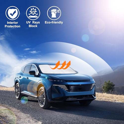 Image of Windshield Sun Shade Custom Fit for 2025 2026 Nissan Murano Accessories Foldable Sunshade Sun Blocker Front Sun Visor Protector Protect Car from Sun Rays & Heat Damage Keep Car Cooler