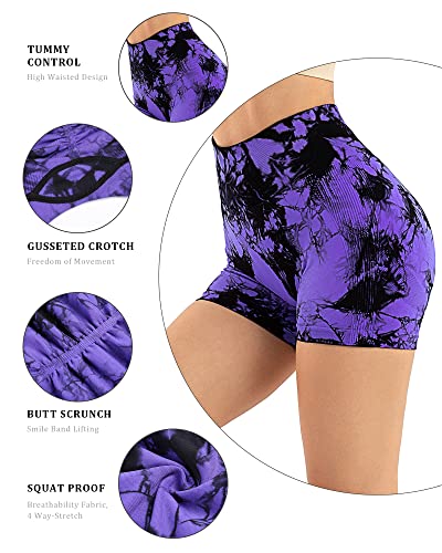 Image of GILLYA Workout Shorts for Women 3.6 Inch Scrunch Butt Lifting High Waist Seamless Biker Shorts for Running Gym Yoga